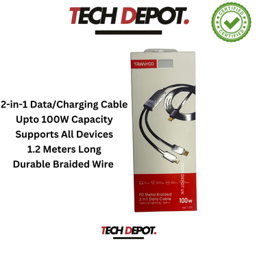 PD Metal Braided 2 in 1 Data/Fast Charging Cable